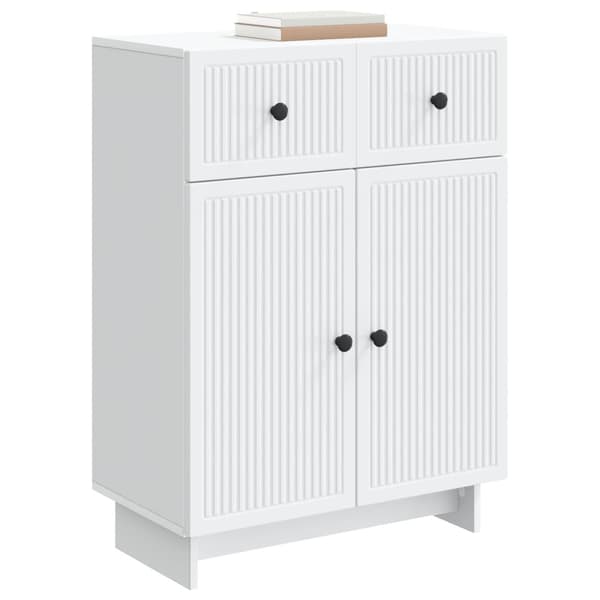 Sideboard med låda Vit 66 x 34,5 x 90 cm Konstruerat trä