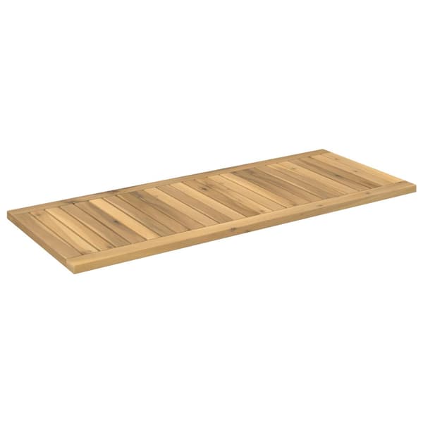 Bordsskiva 100,5 x 40 x 2 cm Rektangulär Massivt Akaciaträ Vit