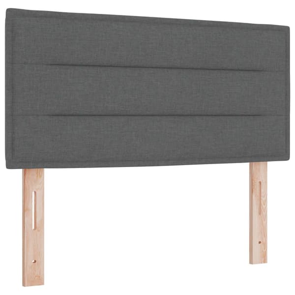 Ottoman säng med madrass Mörkgrå 160 x 200 cm Tyg