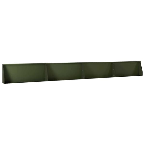 Stödvägg 4 st 100 x 12 x 40 cm Stål Olivgrön