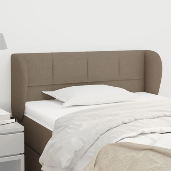 Sänggavel med kanter taupe 83x23x78/88 cm tyg