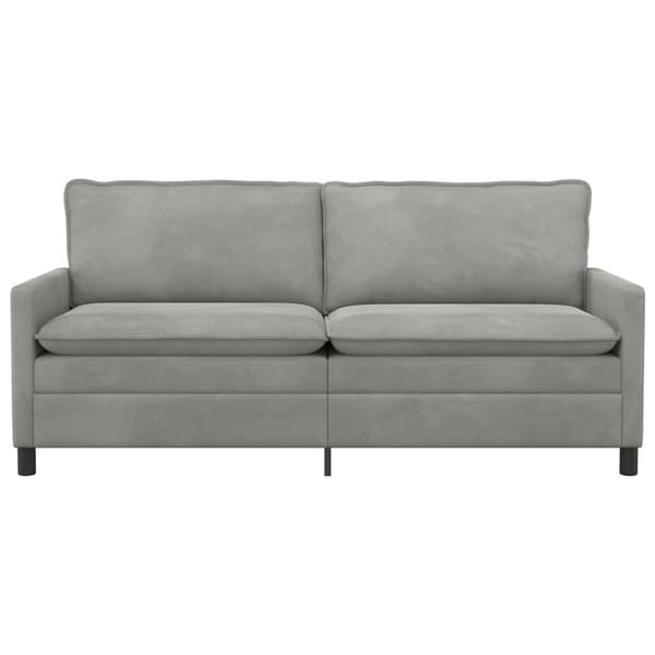 Soffa Ljusgrå 196 x 81 x 87,5 cm Sammet