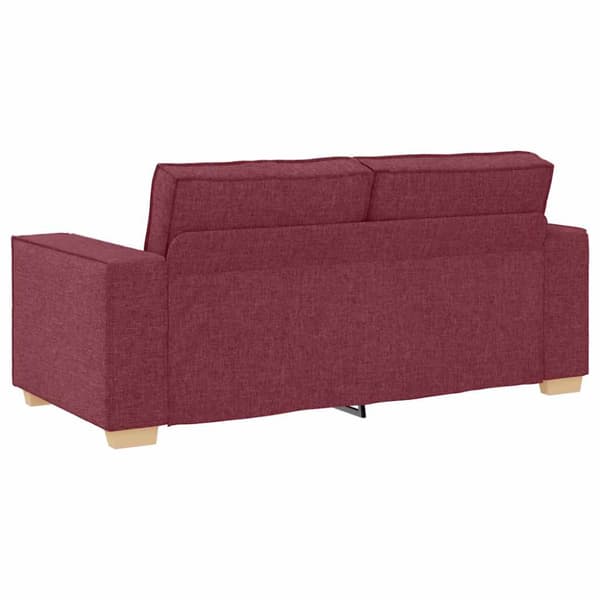 2-sitssoffa vinröd 180x78x84 cm tyg
