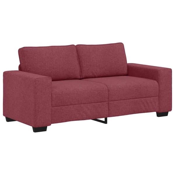 2-sitssoffa vinröd 180x77x82 cm tyg