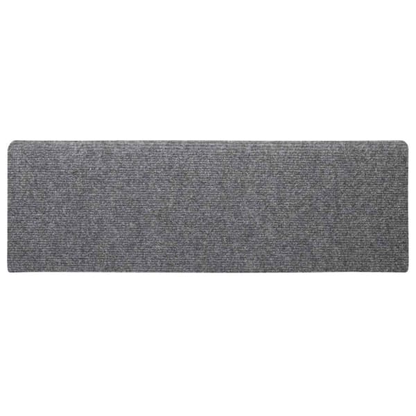 Trappmattor självhäftande 30 st 65x21x4 cm ljusgrå rektangulär kant