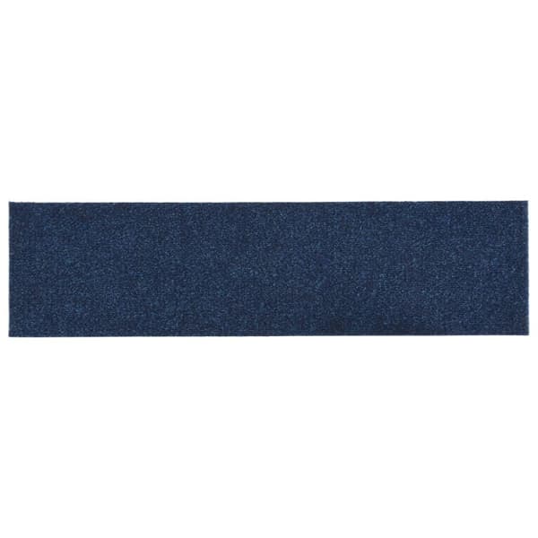 Trappmattor självhäftande 15 st 76x20 cm marinblå rektangulära