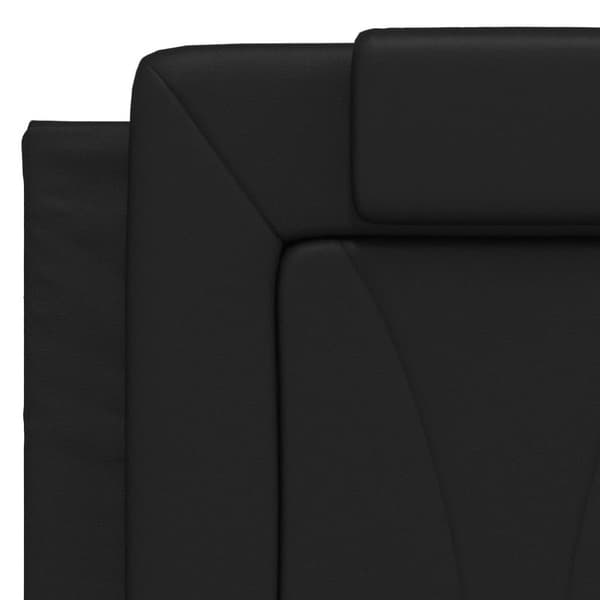 Bed Frame "Viana" with LED without Mattress Black 140x190 cm