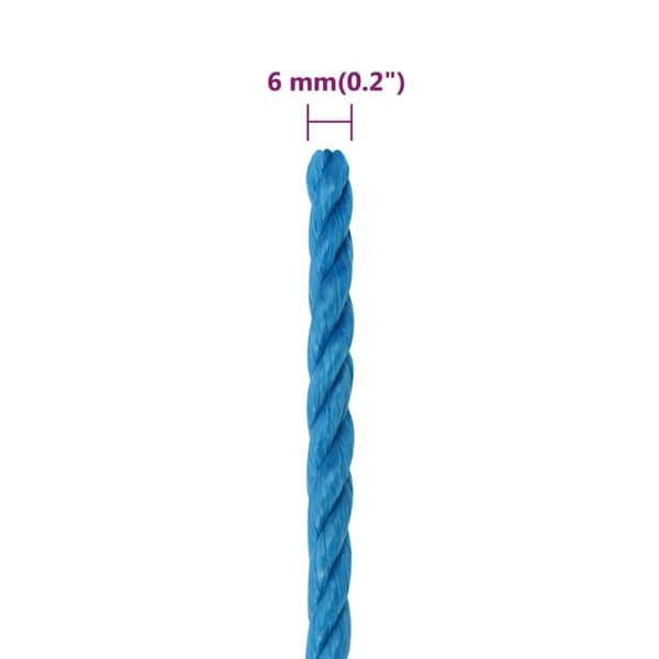 Rep blå 6 mm 250 m polypropylen