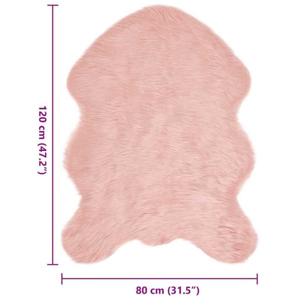 Fuskfäll matta TAFALLA Rosa 80 x 120 cm Polyester