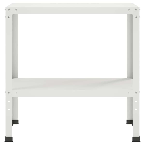 Planteringsbord 100 x 40 x 80 cm Pulverlackerat stål Vit