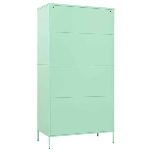 Garderob 90x50x180 cm mintgrön stål