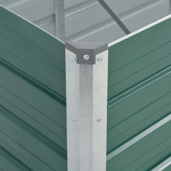 Odlingslåda upphöjd galvaniserat stål 240x80x77 cm grön
