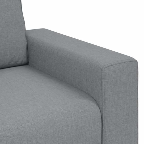 Soffgrupp med dynor 3 delar ljusgrå tyg