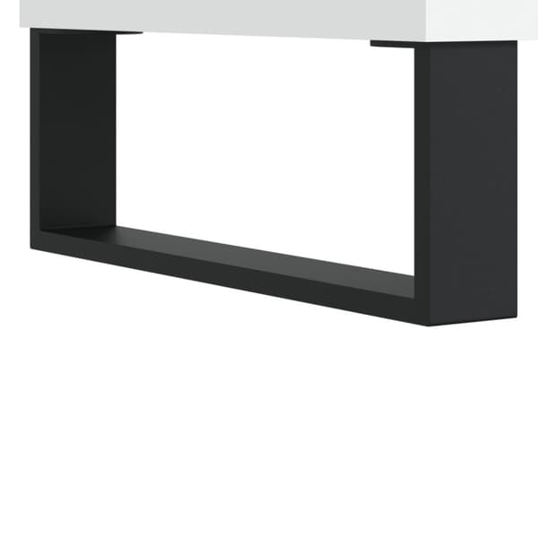 Stereobänk vit 100x38x48 cm konstruerat trä