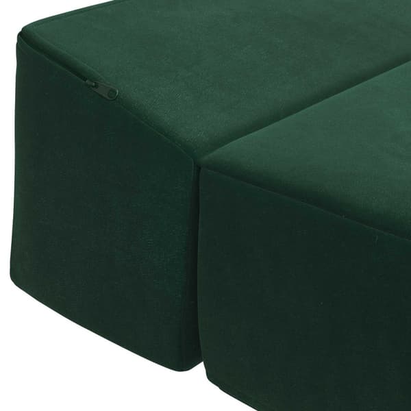 Fällbar Soffbed Mörkgrön 200 x 70 x 15 cm Sammet