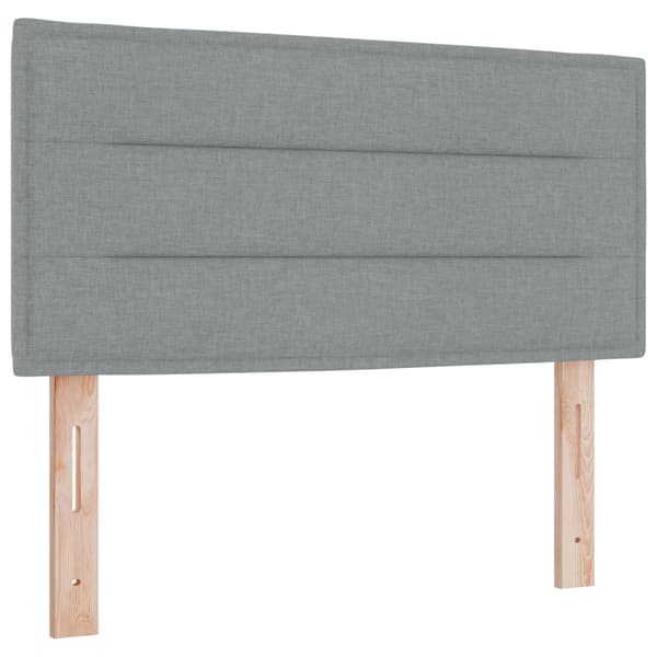 LED huvuddyna med LED-ljusslingor Ljusgrå 80 cm tyg