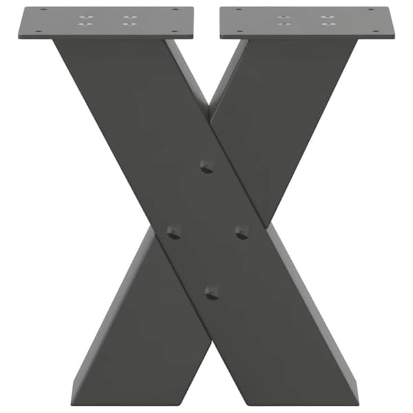 Soffbordsben X-formade 2 st antracit 40x(30-31) cm stål