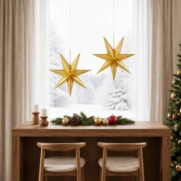 Julbelysning RAAHE 2 st 10 LED-lampor Varmvit 60 x 6 x 60 cm