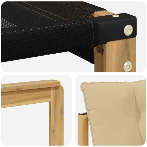Utomhussoffset med kudde 9 pcs Vit och Beige