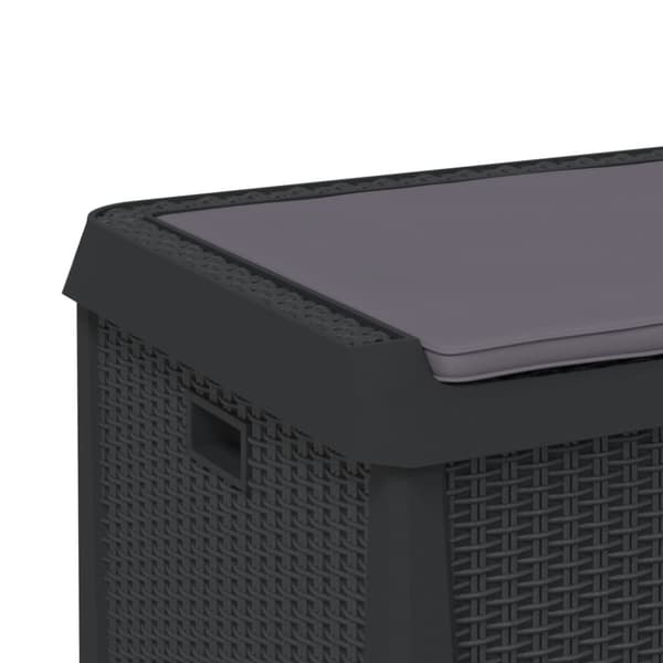 Dynbox med sittdyna antracit 125 l PP