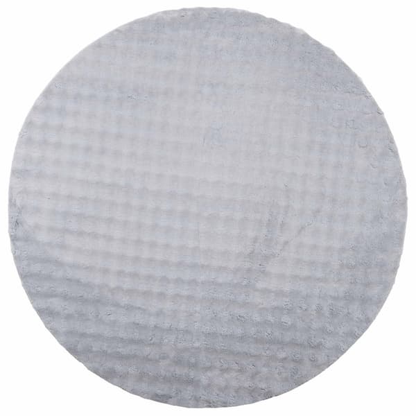 Områdesmattor Rund SIROLO Grå Ø 160 CM Polyester