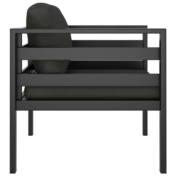 Fåtöljer 2 st med dynor aluminium antracit