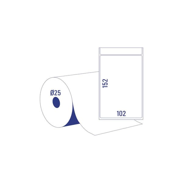 Termoetikett AVERY 102x152mm 950/rl