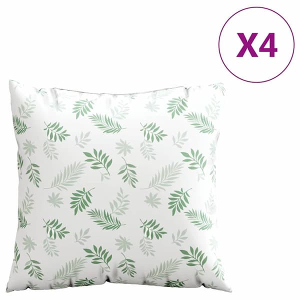 Spridda Kuddar Löv 4 pcs Bladmönster 60 x 60 cm Polyester Tyg