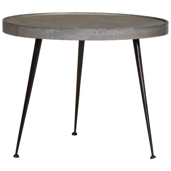 Soffbord 2 delar silverfärgat trä