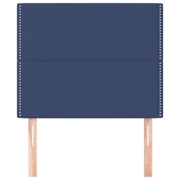 Sänggavel blå 90x5x118/128 cm tyg