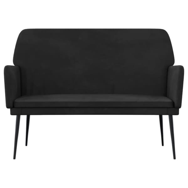 Bänk svart 108x79x79 cm sammet