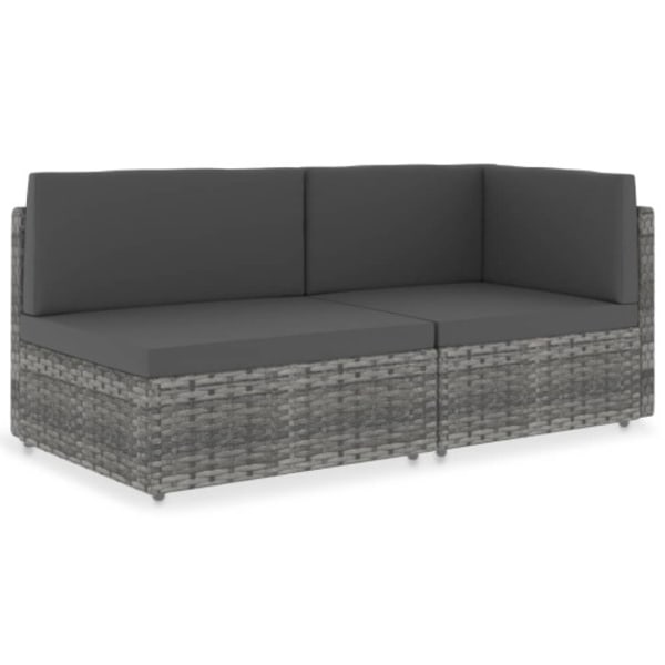 Modulsoffa 2-sits konstrotting grå