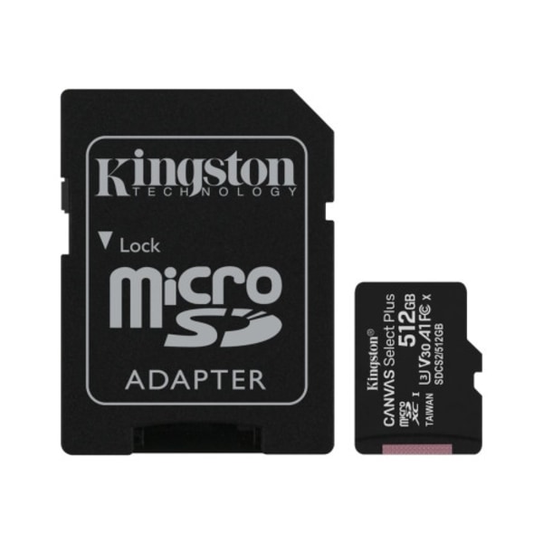 Kingston Canvas Select Plus - flash-minneskort - 512 GB - mikroSDXC UHS-I