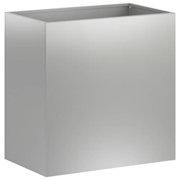Trädgårdsplanterare 2 st Silver 50 x 30 x 50 cm