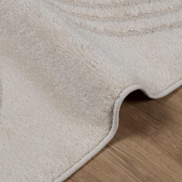 Områdesmattor Rektangulär GALATI Kräm 230 x 160 cm Polyester