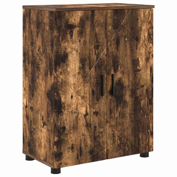 Badrumsmöbelset 4 st Rökt ek 61 x 35 x 64 cm
