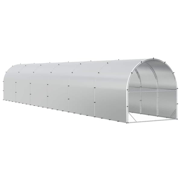 Hönsgård Silver 1200 x 200 x 200 cm Galvaniserat stål