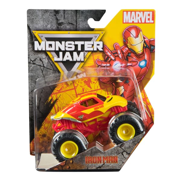 Monster Jam 1:64 Marvel enkelpack sort.