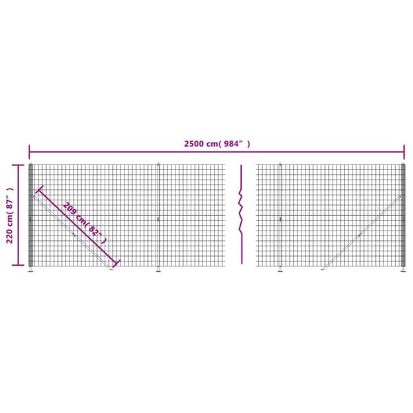 Stängsel med stolpsko grön 2,2x25 m