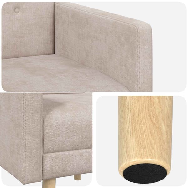 Accentfåtölj Beige Chenilletyg