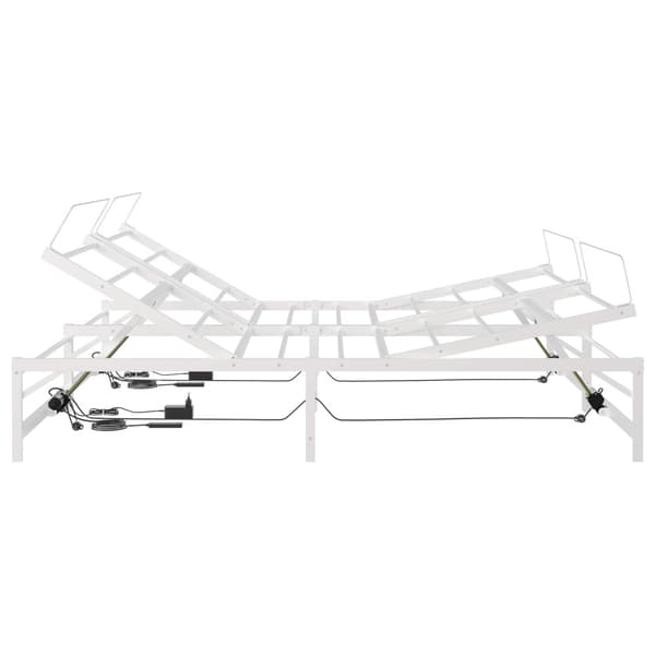 Elektrisk Justerbar Säng Ram Vit 90 x 213 cm Stål