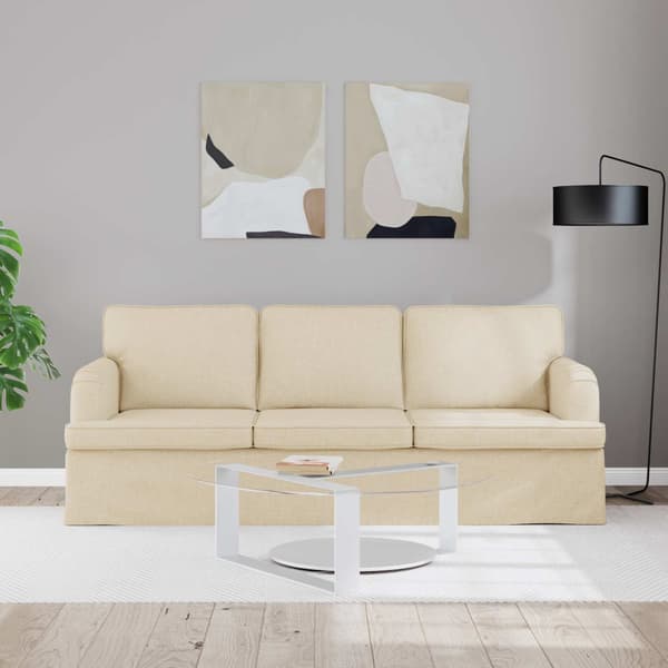 Soffa Kräm 201 x 80 x 85 cm tyg