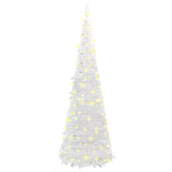 Plastgran pop-up 150 LED vit 180 cm