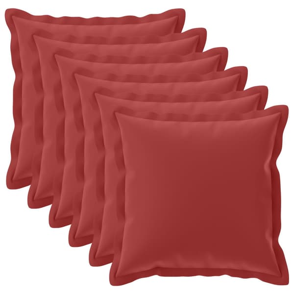 Kuddöverdrag 6 st HOUTEN Vinröd 70 x 70 cm Polyester