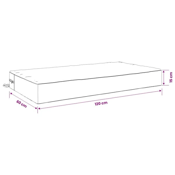 Sittkudde SOEST 100% Polyester Ljusgrön 120 x 60 x 15 cm