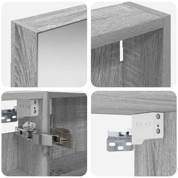 Badrumsskåpsset 3 st 120 x 10,5 x 60,5 cm Konstruerat trä