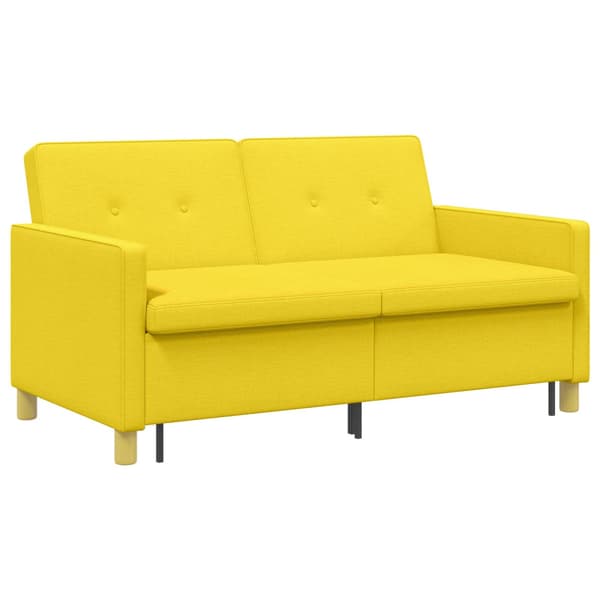 Pull Out Sofa Bed Ljusgul Tyg