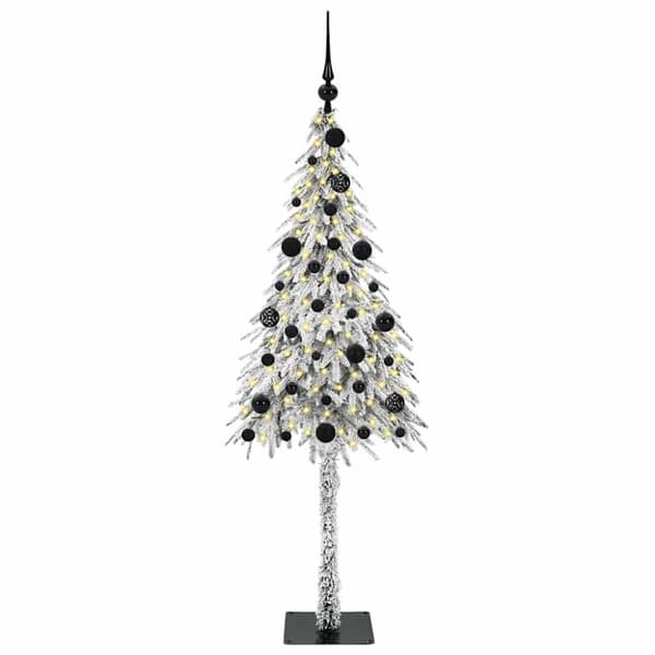 Julgran med 150 LED-lampor med stativ Vit 150 cm PE och Stål