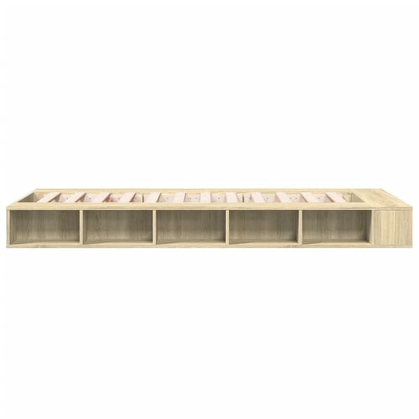 Sängram sonoma-ek 90x190 cm konstruerad trä