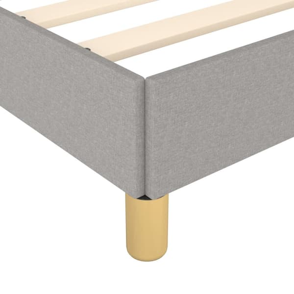 Boxspring-sängram ljusgrå 180x200 cm tyg